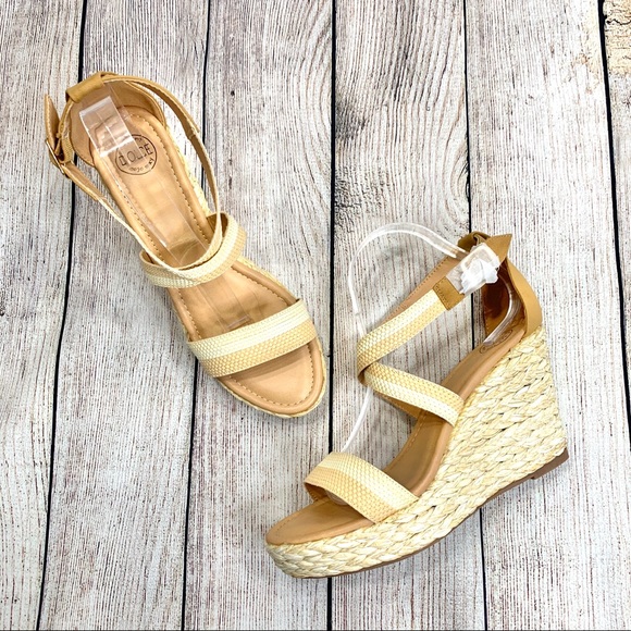 Mojo Moxy Shoes - Dolce by Mojo Moxy Striped Sandal Wedges